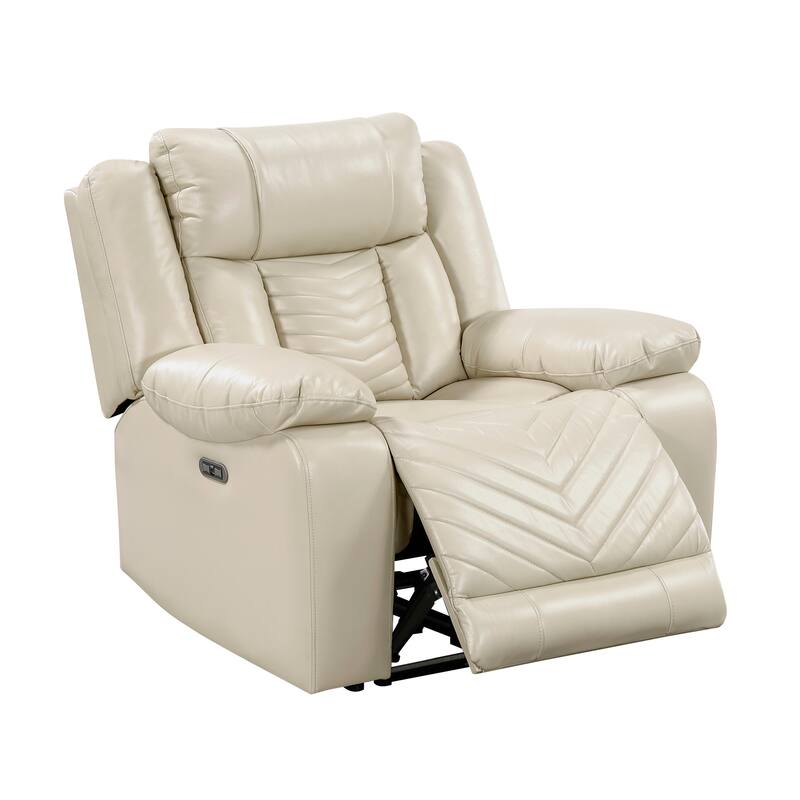 Ridge 40" Faux Leather Power Recliner - LED and Charging Ports
