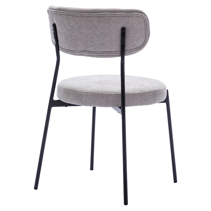 Textured Boucle 17.5" Seat Height Padded Dining Chairs