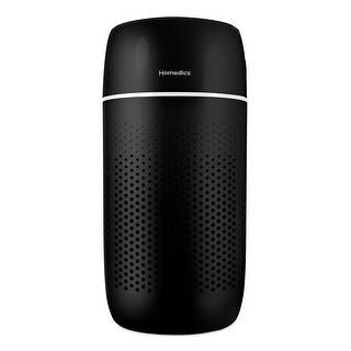 Homedics Air Purifier, 5-in-1  Air Purifier for Medium Rooms up to 853 SqFt, 99% HEPA, UV-C and Carbon Filters - Black