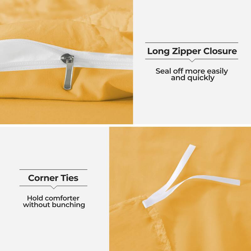 Soft Microfiber Clipped Duvet Cover & Pillowcase Set