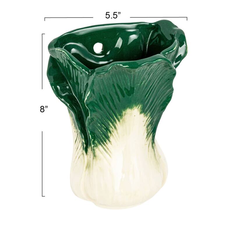 Embossed Stoneware Wall Vase Planter