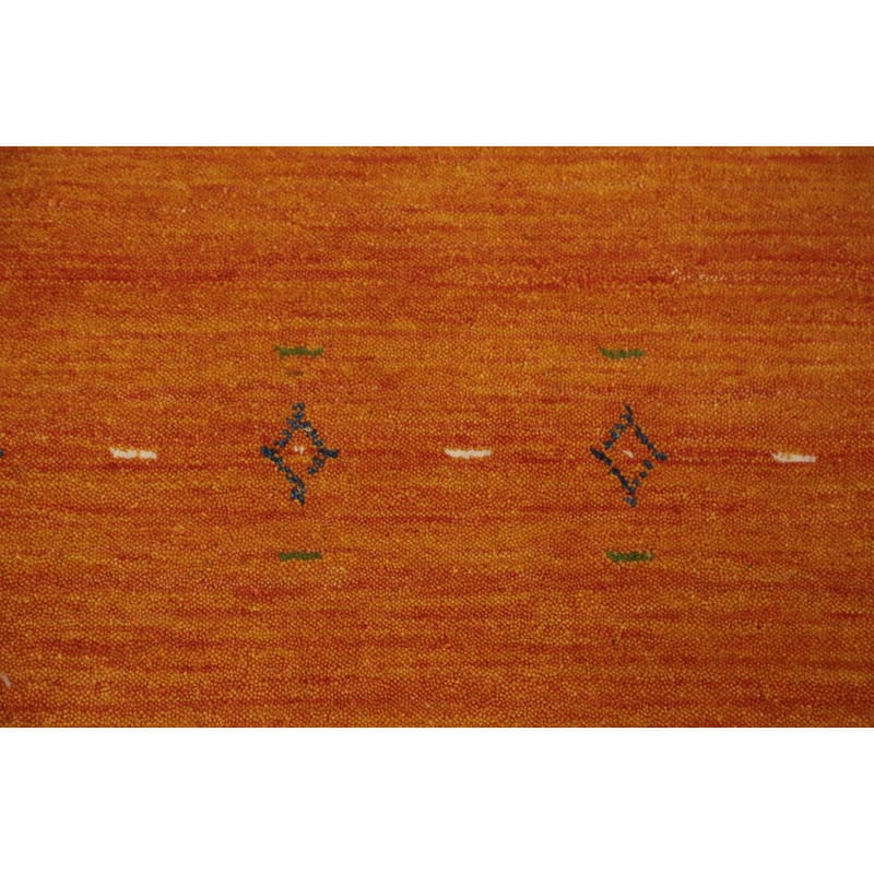 Hand Knotted Oriental 100% Wool Carpet Tribal Animal Pictorial Oranges & Rust Gabbeh Area Rug - 7' 10'' X 4' 11''