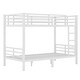 preview thumbnail 7 of 10, White Metal Twin XL Over Twin XL Bunk Bed with Under Bed Storage and Safety Guardrails