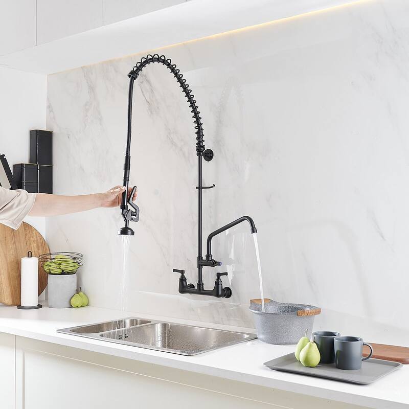 WIZ Commercial Restaurant Wall Mount Kitchen Faucet