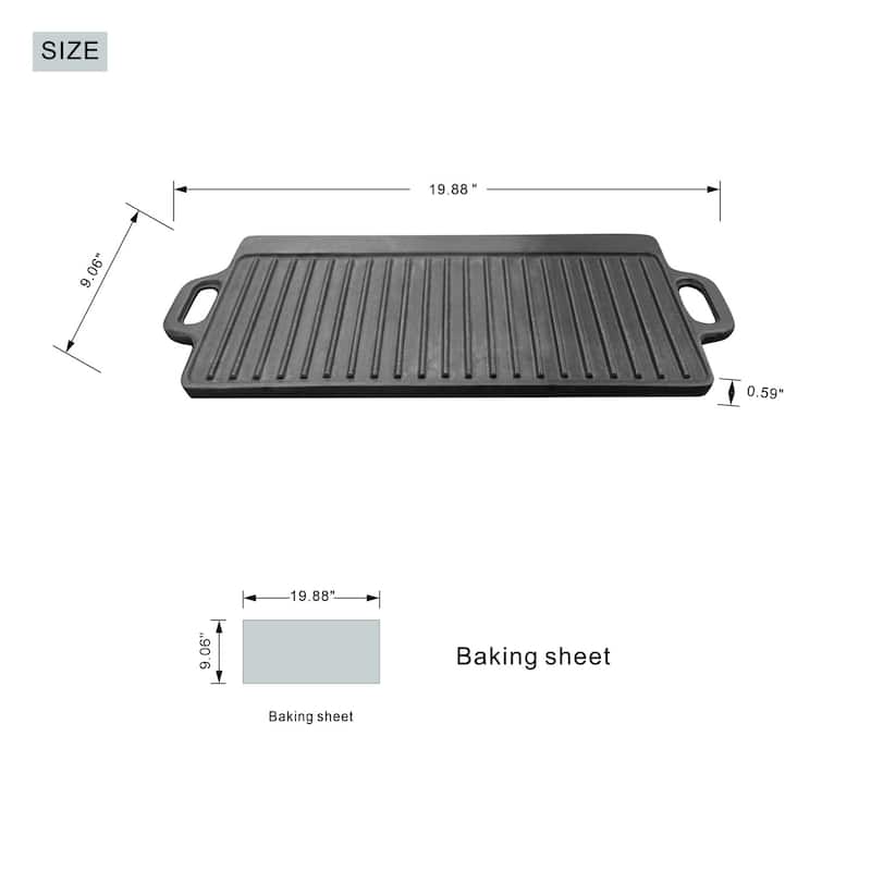 Black Patio BBQ Grill Shelf with Two Cooking Pan