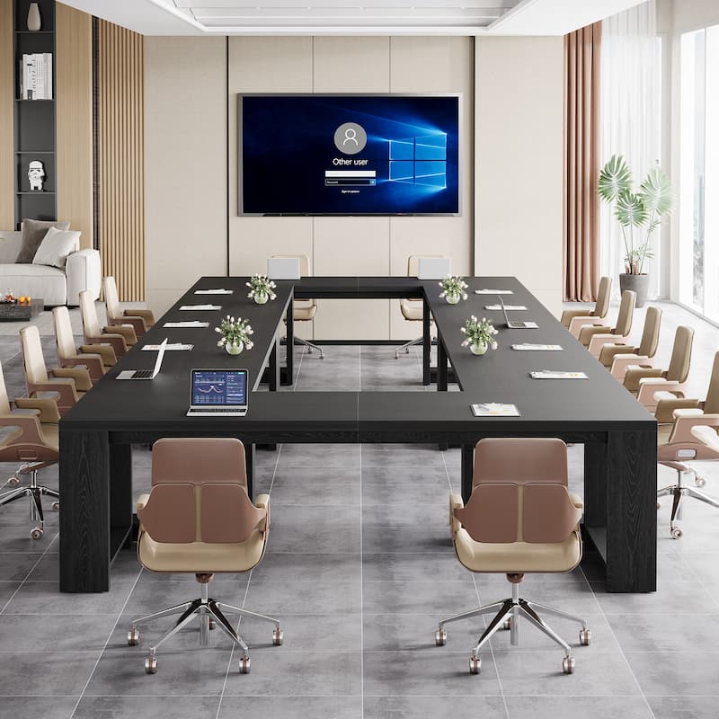 7 ft Modern Rectangle Conference Table for 6 to 8 People - 86.6" L x 27.6" W x 29.5" H