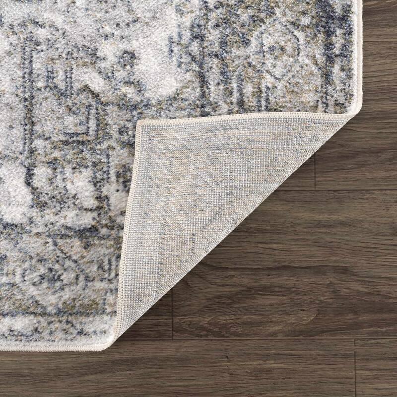 Hauteloom Manhattan Machine Washable Oriental Persian Medallion Vintage Distressed Area Rug
