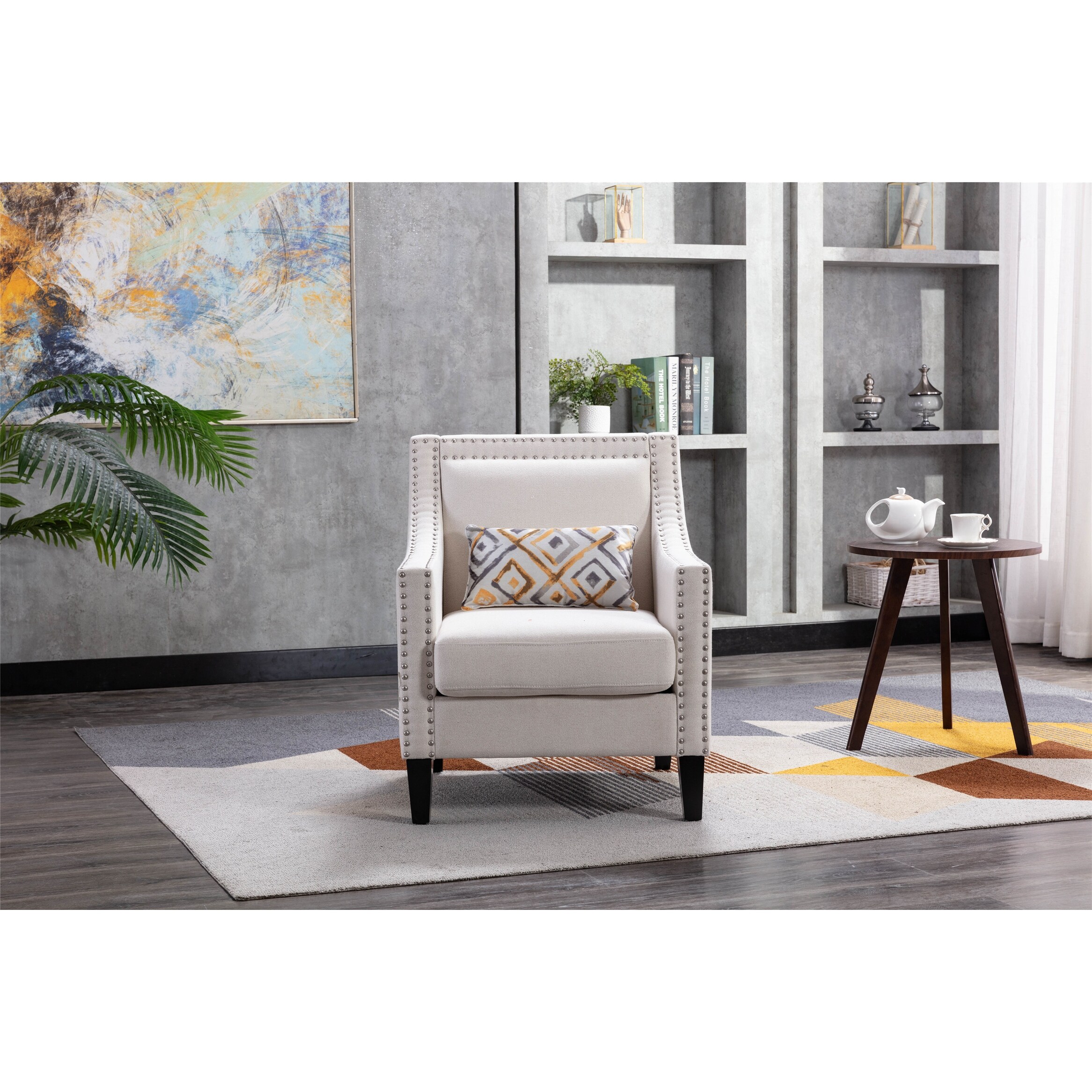 Nailhead chairs for living room sale