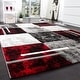 preview thumbnail 6 of 18, Modern Designer Area Rug Checkered with Contour Cut