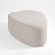 preview thumbnail 2 of 6, 43" Rounded Triangle Upholstered Ottoman, Oversize Fabric Ottoman Footstool