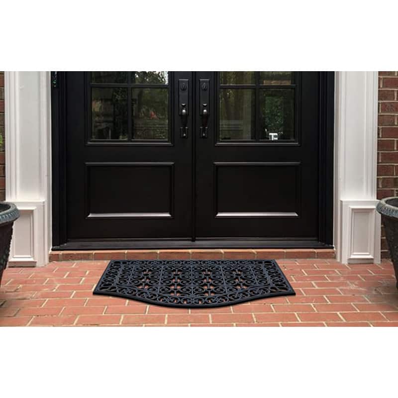 A1HC Large Outdoor Floor Door Mat, Natural Rubber Grill Drainable Design & Anti Fatigue 24"x39" for Indoor Outdoor Use