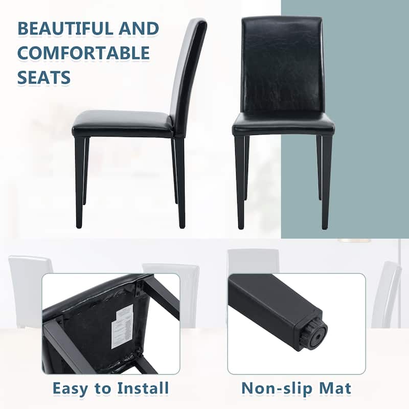 Simple Versatile Linen-Cotton Dining Chairs Exquisite Versatile Dining Chairs (Set of 4)