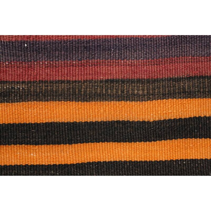 Hand Woven Oriental 100% Wool Carpet Southwestern Geometric Multi-Colored Kilim Area Rug - 6' 6'' X 5' 4''