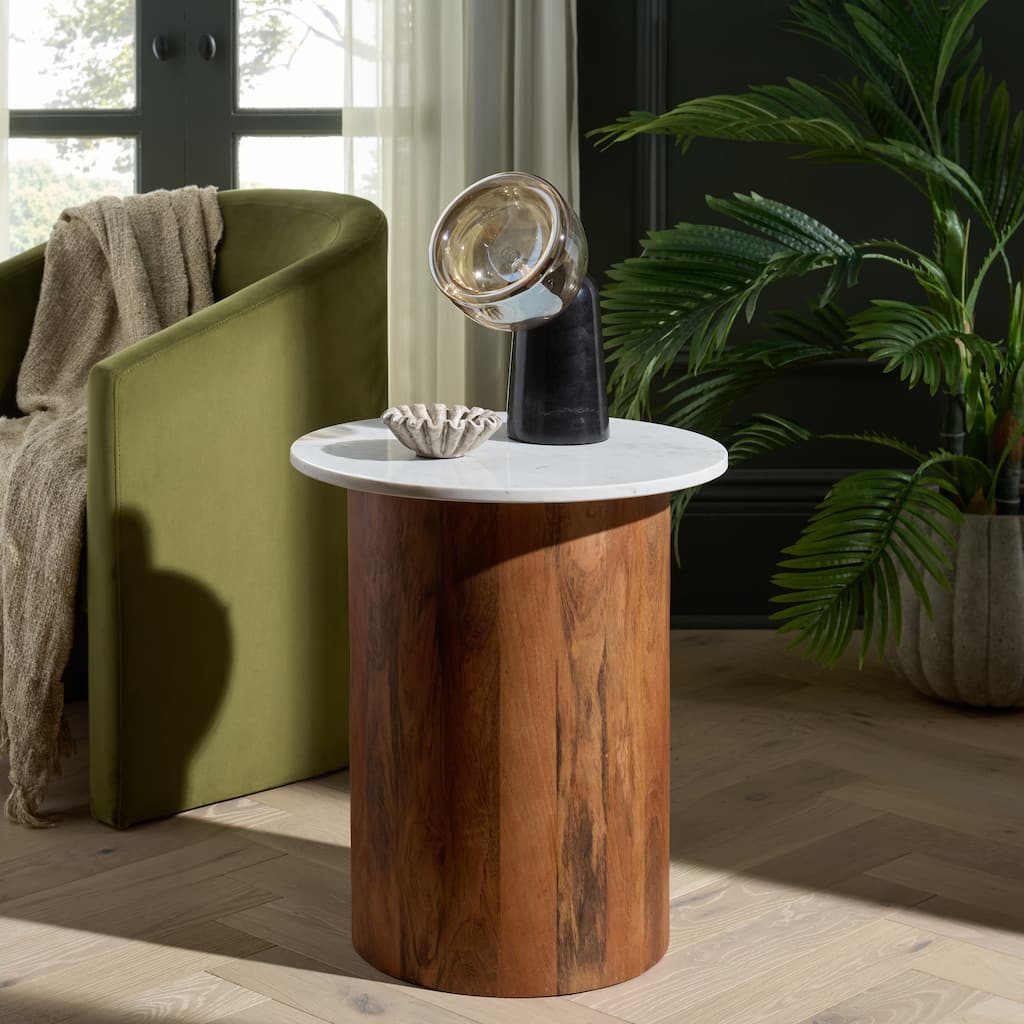 SAFAVIEH Home Kappie Round Accent Table - 19"W x 19"D x 22"H