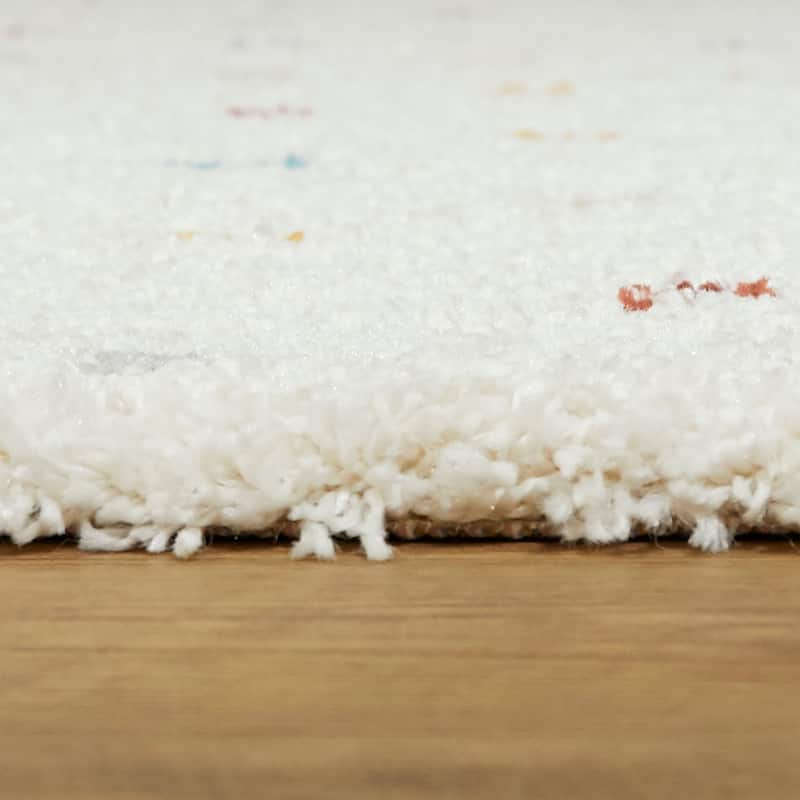 Enrica Polka Dots Shag Area Rug