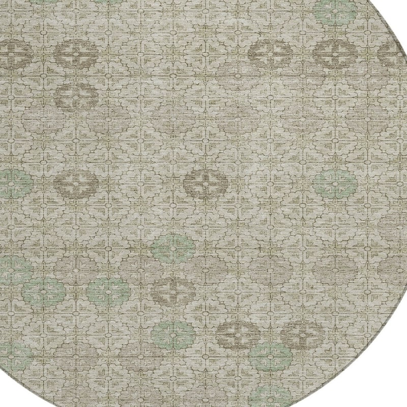 HomeRoots Geometric Transitional Rectangle Outdoor Rug
