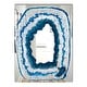 preview thumbnail 2 of 3, Porch & Den 'Geode 1' Blue Glass Modern Vanity Printed Mirror
