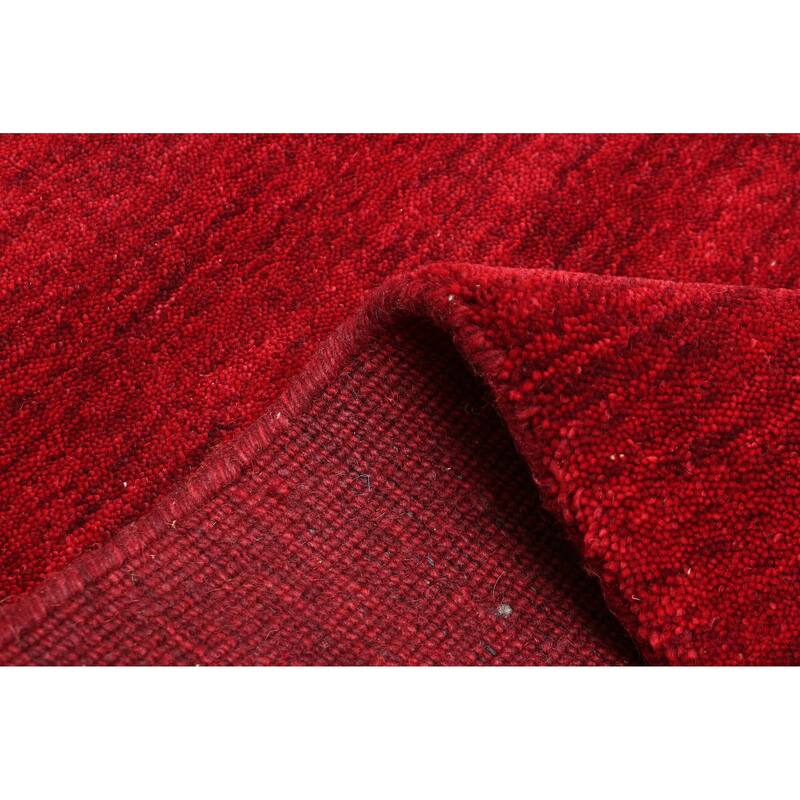ECARPETGALLERY Hand Loomed Kashkuli Gabbeh Red Wool Rug - 4'1 x 5'9