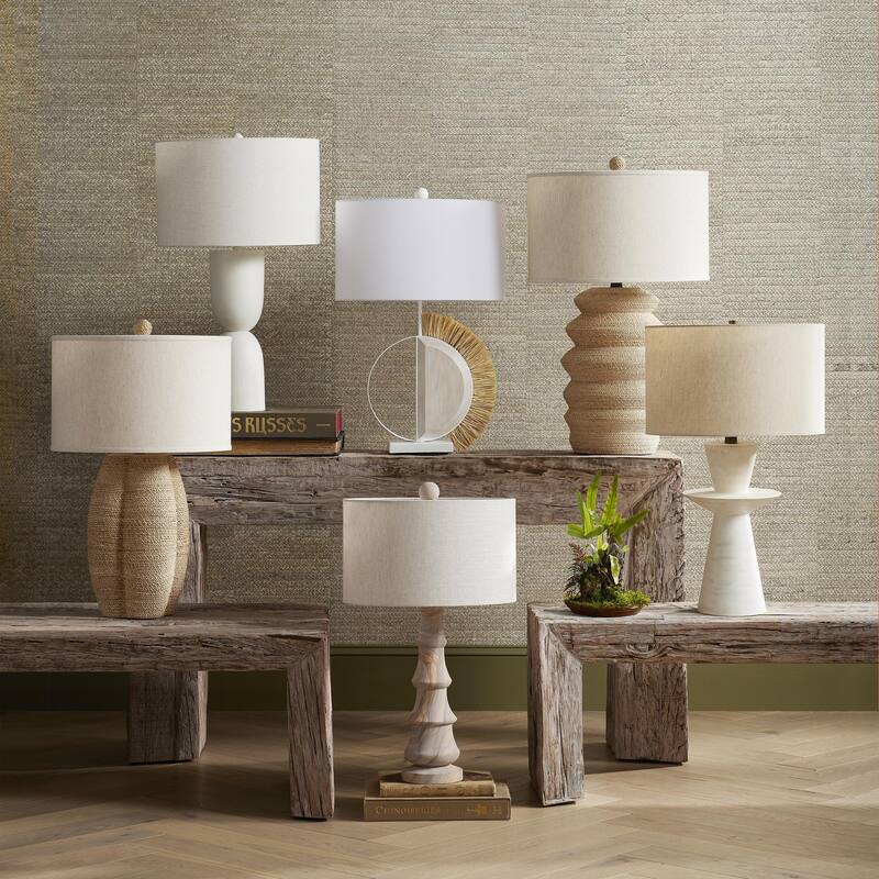 Currey & Company Cantata White Table Lamp - 30"h x 18"dia