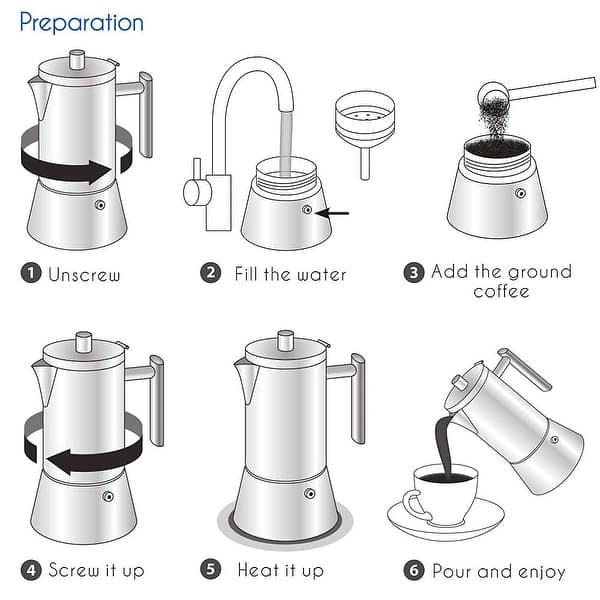 Stainless Steel Stovetop Espresso Makers & Moka Pots