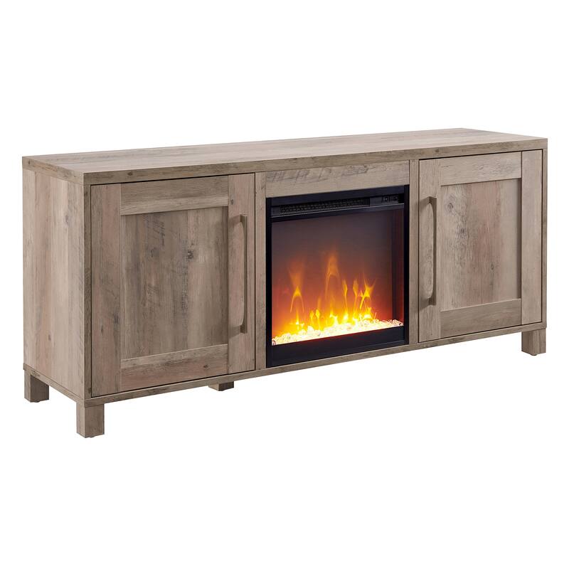 Chabot TV Stand with Crystal Fireplace