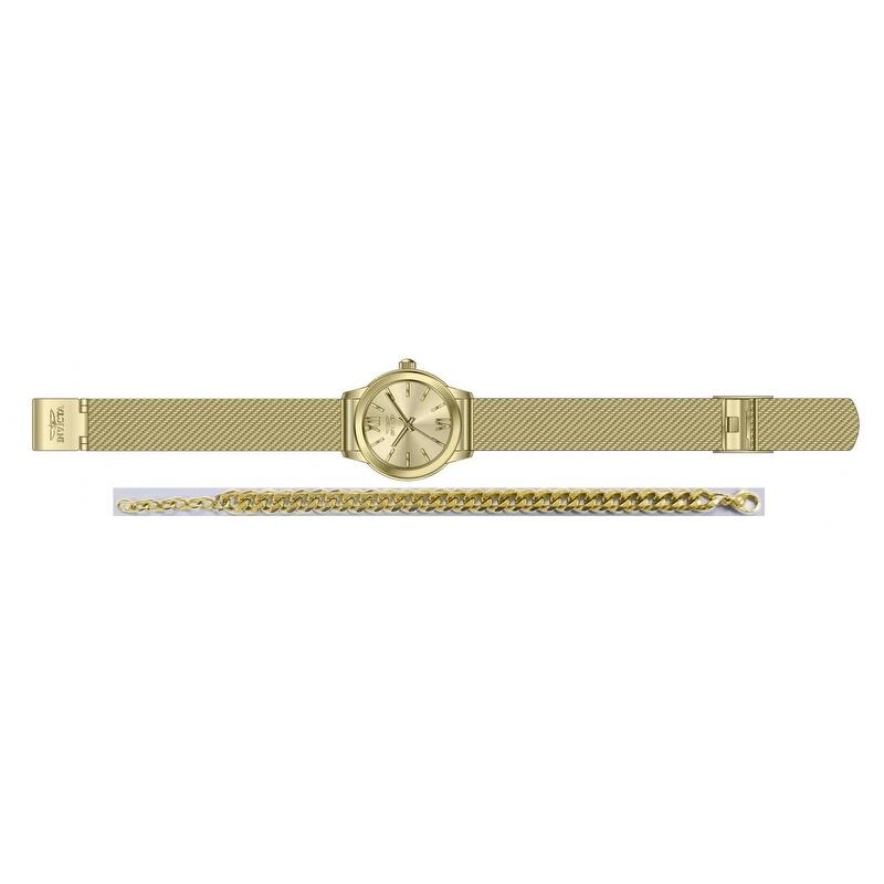 Invicta Women's 48250 Angel Quartz 3 Hand Gold Dial Watch