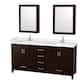 Option Espresso / Carrara Cultured Marble Top / Brushed