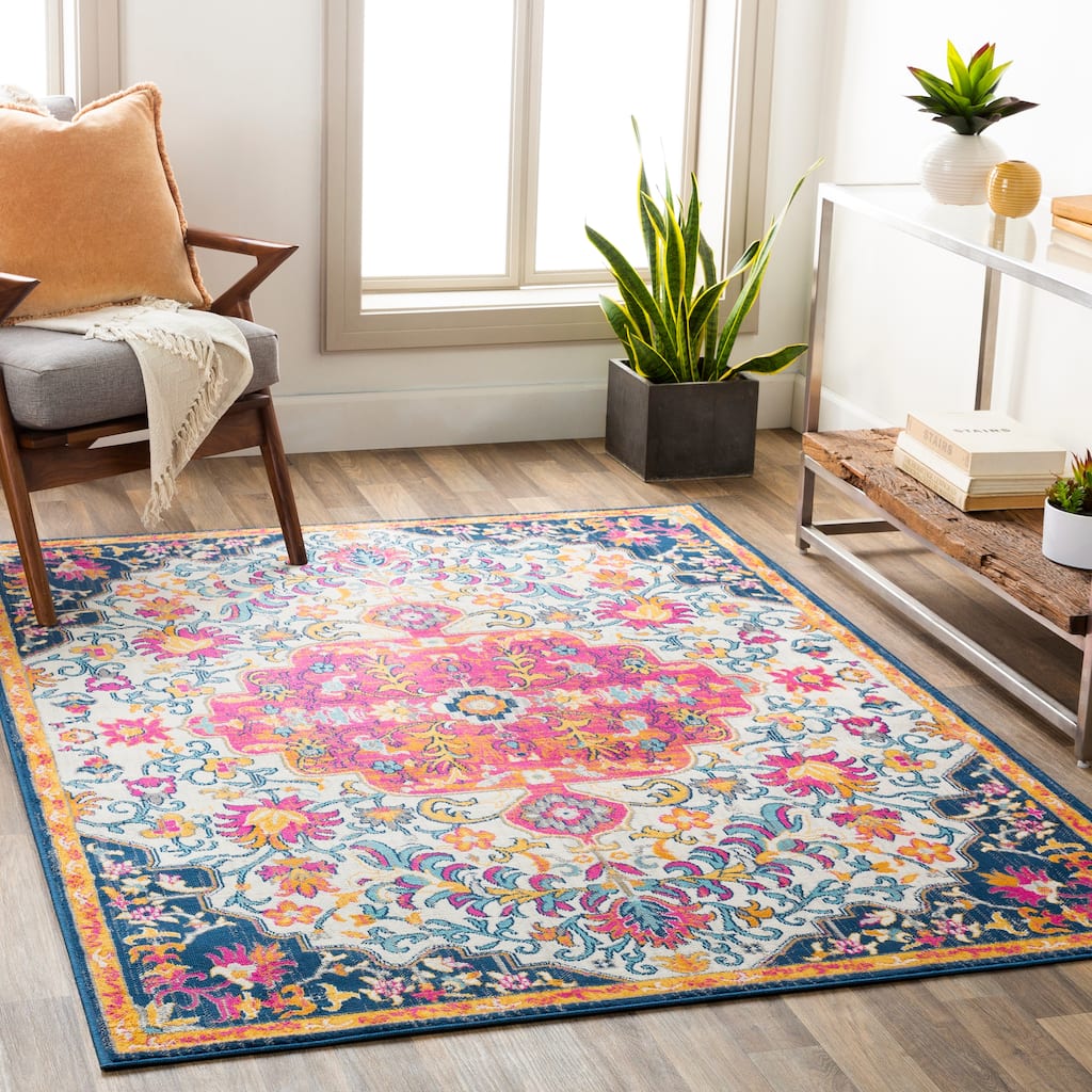 Livabliss Vintage Floransa Medallion Area Rug