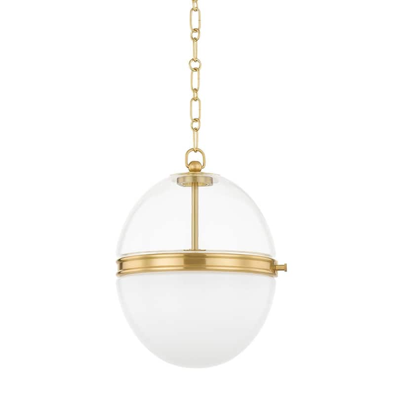 Hudson Valley Lighting 3821 Donnell 18" Wide Globe Pendant - Aged Brass