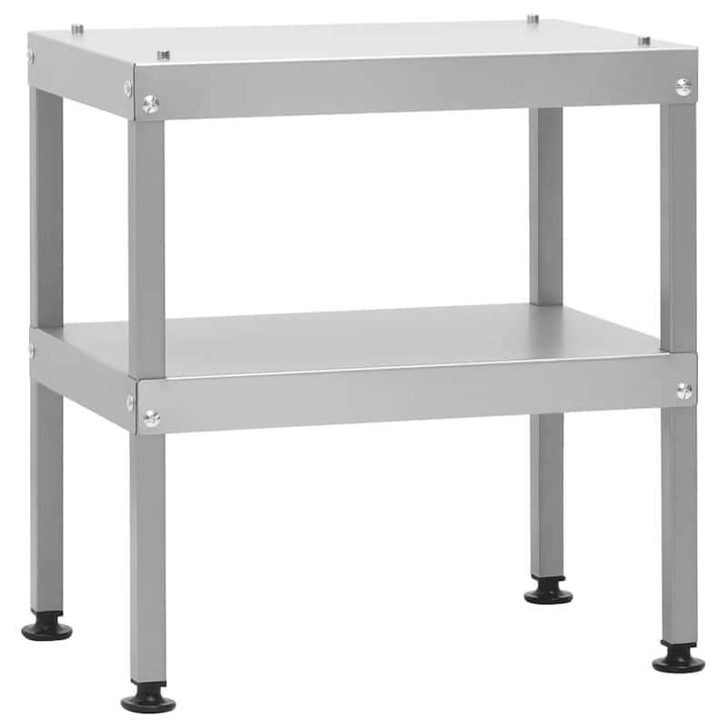 vidaXL Table for Oven Smoker 15.7"x11"x17.5" Galvanized Steel - 15.7" x 11" x 17.5"