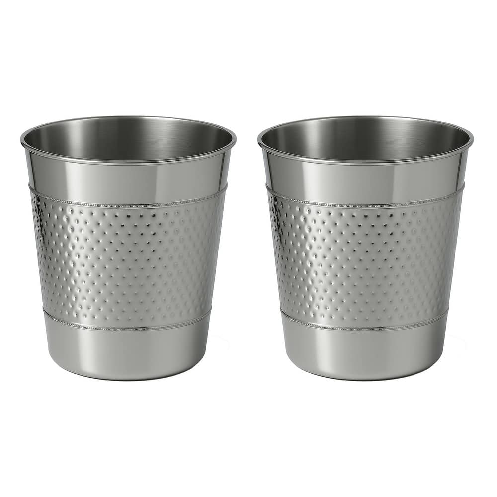 happimess Riley Hammered Steel Accent 2-Gallon Wastebasket