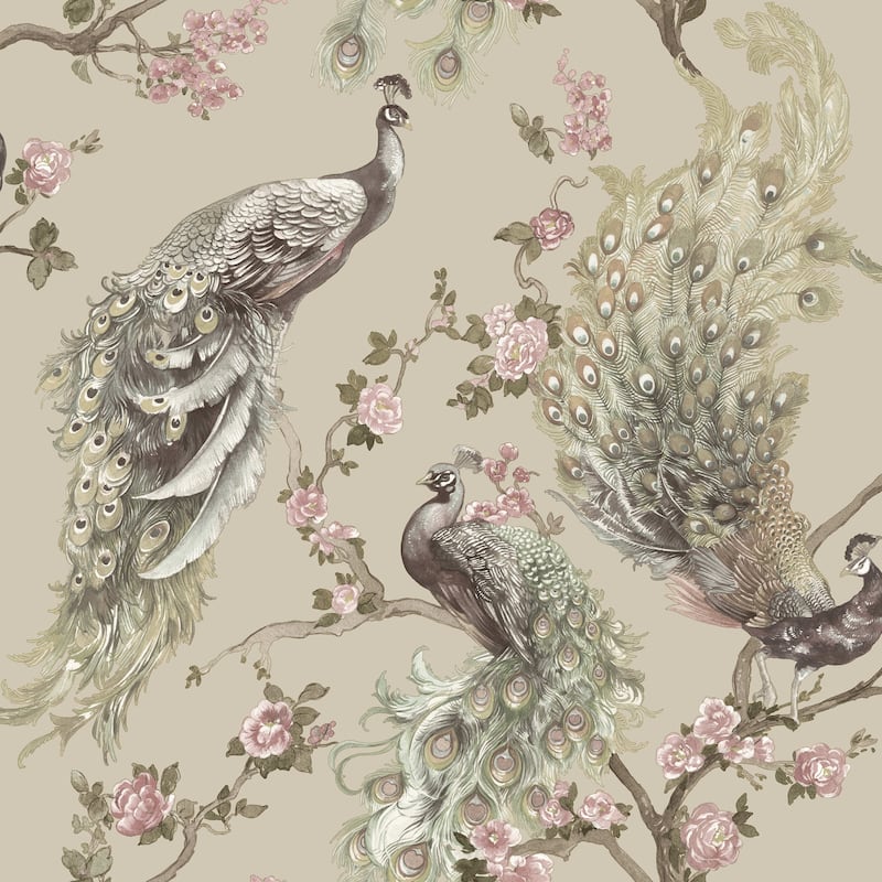Menali Peacock Textured Vinyl Wallpaper – 396in x 20.8in