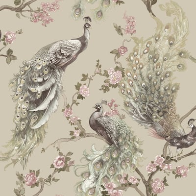 Menali Peacock Textured Vinyl Wallpaper – 396in x 20.8in