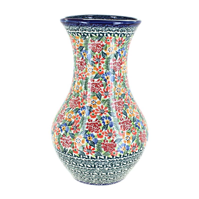 Blue Rose Polish Pottery W04 Galia Vase
