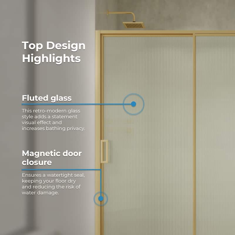 Stanford Sliding Clear Alcove Shower Door