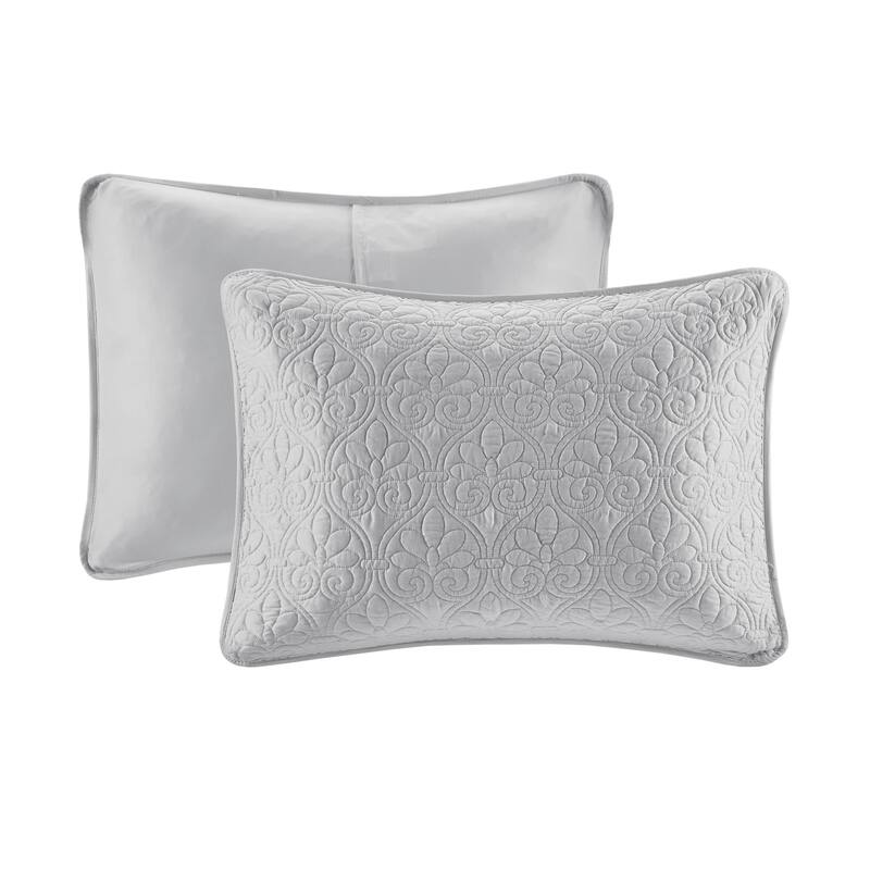 Madison Park Mansfield Reversible Oversized 3-piece Solid Texture Bedspread Quilt Set with Matching Shams