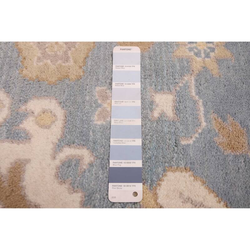 ECARPETGALLERY Hand-knotted Royal Oushak Light Blue Wool Rug - 8'2 x 10'3