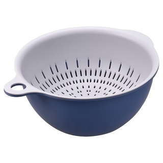 Kitchen Strainer Colander Bowl Set, Medium Double Layer Drain Basket - 25.5cm x 22cm x10cm