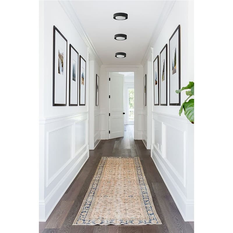 13 Inch flush light black ceiling lamp fixture glass, metal lights ceiling light - N/A