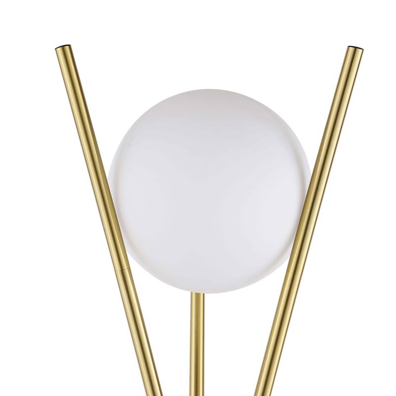 Yamileth 65-inch Spherical Bulb Metal Tripod Floor Lamp Gold