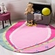 preview thumbnail 1 of 13, SAFAVIEH Handmade Kids Caong Wool Rug 4' Round - Green/Pink - Round