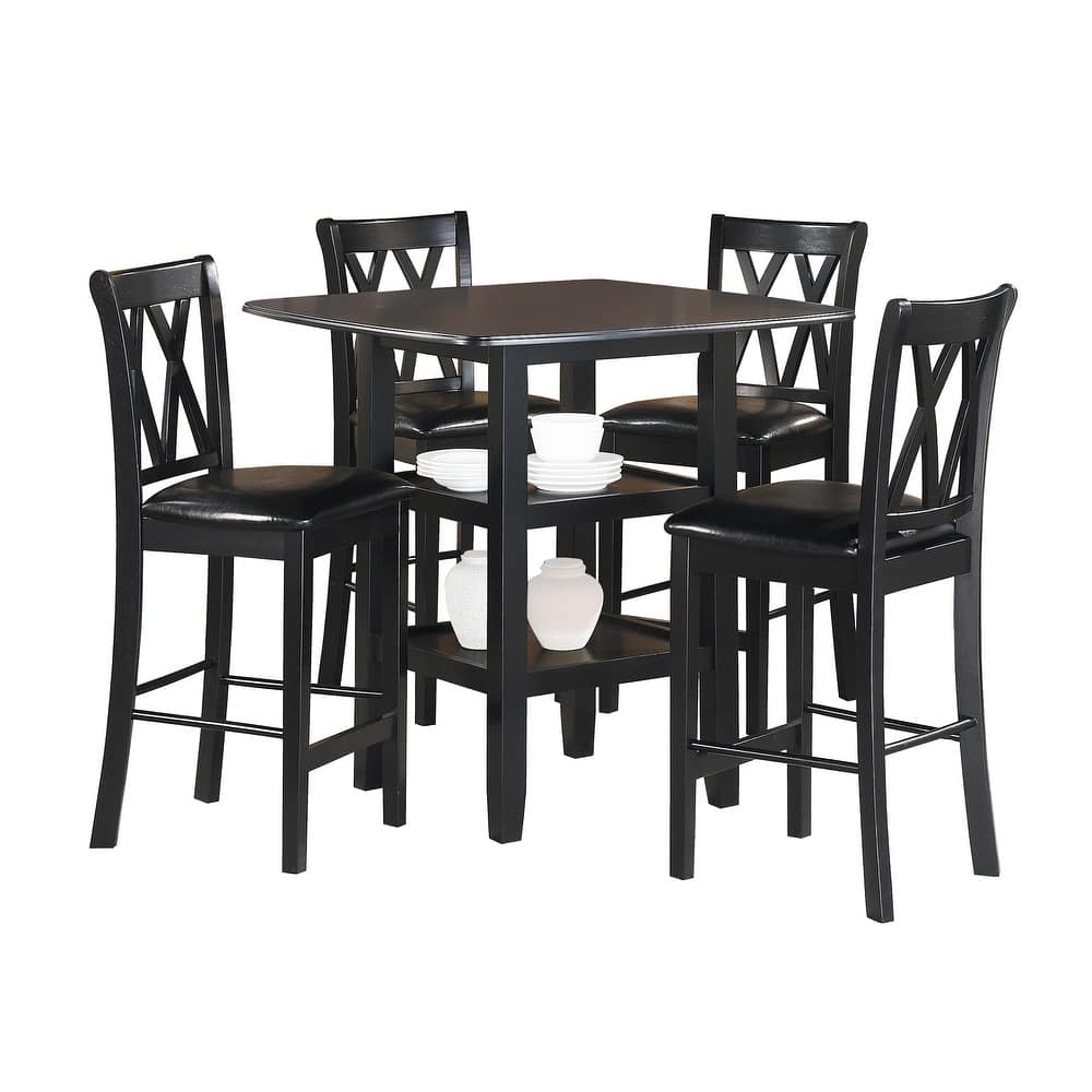 Paseo Wood 5-Piece Counter Height Dining Set