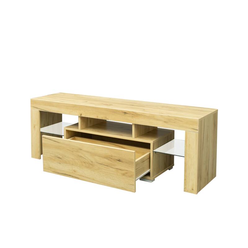 55-Inch Modern TV Stand with LED RGB Lights
