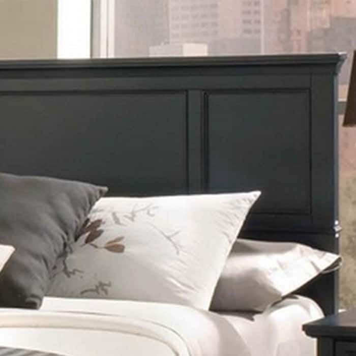 Homestyles Bedford King-size Traditional Ebony Wood Panel Bed