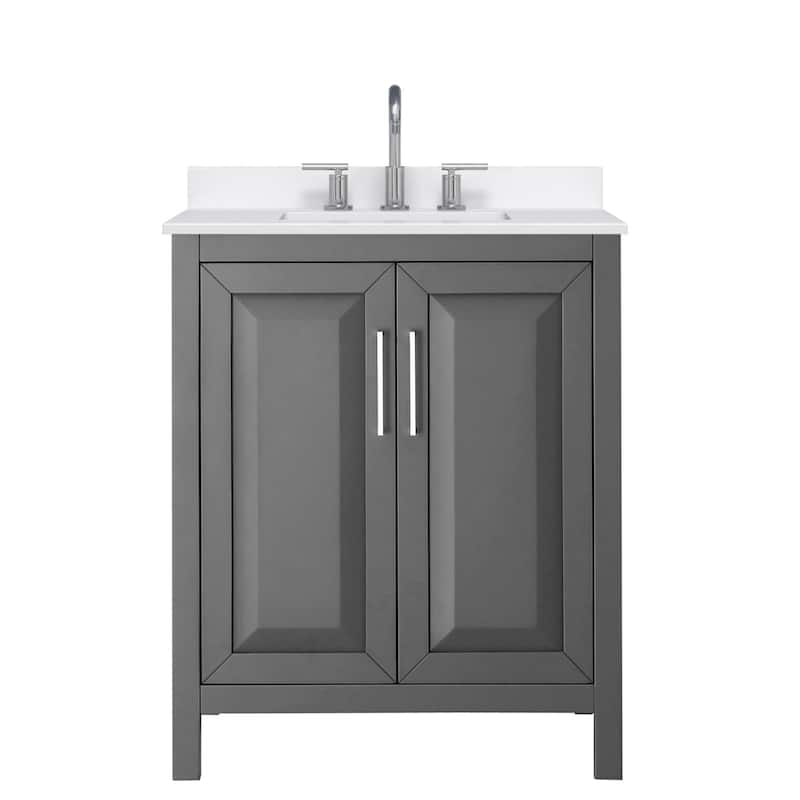Daria 30-inch Single Vanity, 3 Hole Quartz Top