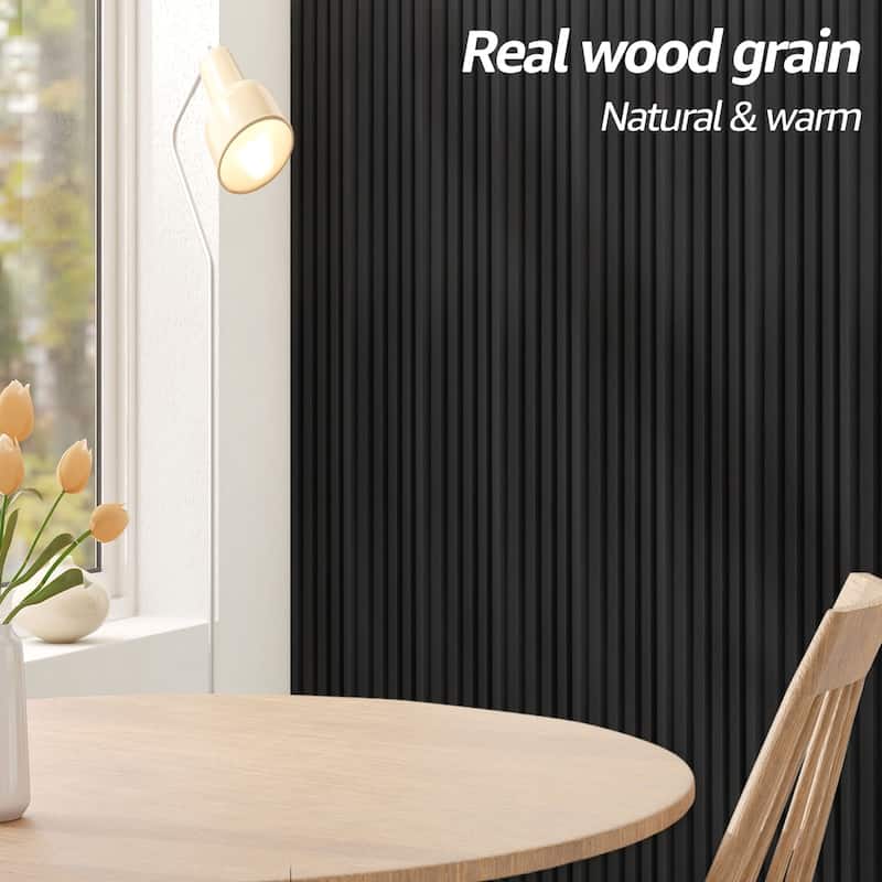 Art3d WPC Slat Wall Panels,3D Wall Accents for Interior Wall Decor,48in x 6in (Pack of 16)