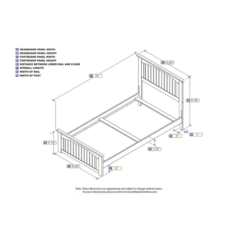 Traditional Full Size Bed Frame - Victorian Style Platform Bed with Footboard - Elegant Bedroom Furniture