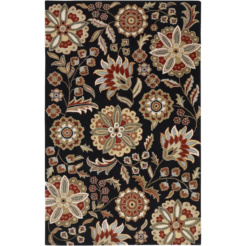 Livabliss Athena Transitional Area Rug - Black/Red - 5' x 8'