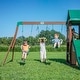 preview thumbnail 8 of 10, Backyard Discovery Lakewood Cedar Wood Swing Set, Slide, Clubhouse - 14'0" x 11'3"