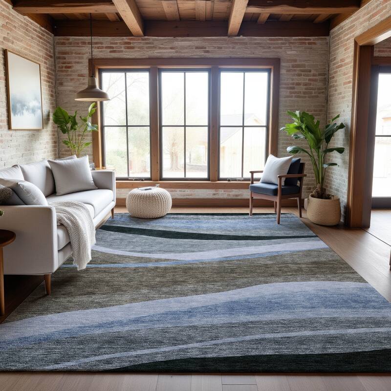 Premium Washable Super Soft Casual Contemporary Mayfield Rug - Brown - 3' x 5'